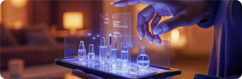 Man using futuristic dashboard