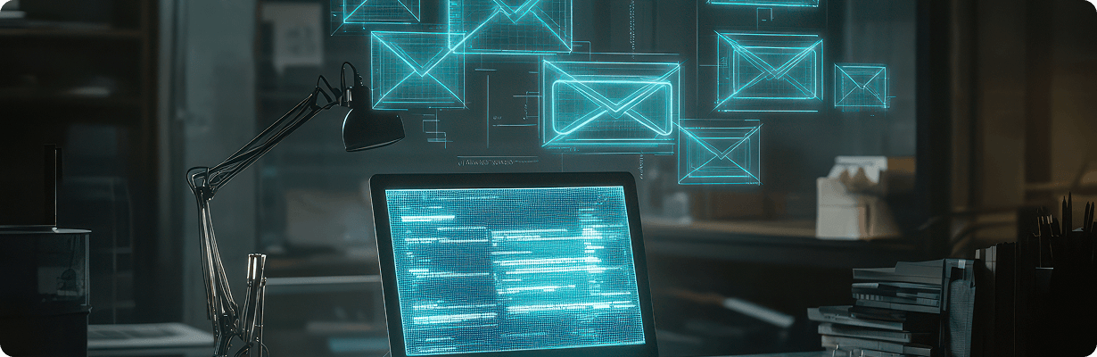 Man using futuristic dashboard