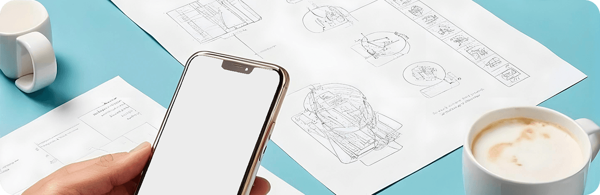 Man using futuristic dashboard